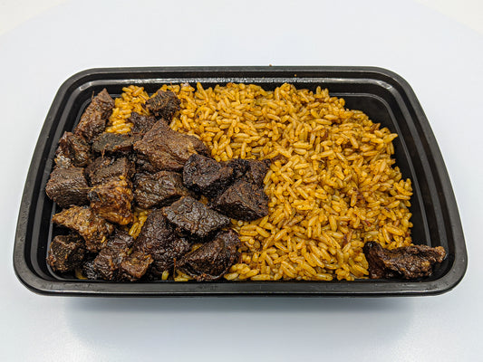 Jollof / village Rice Combo with goat sauce