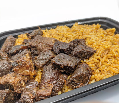 Jollof / village Rice Combo with goat sauce